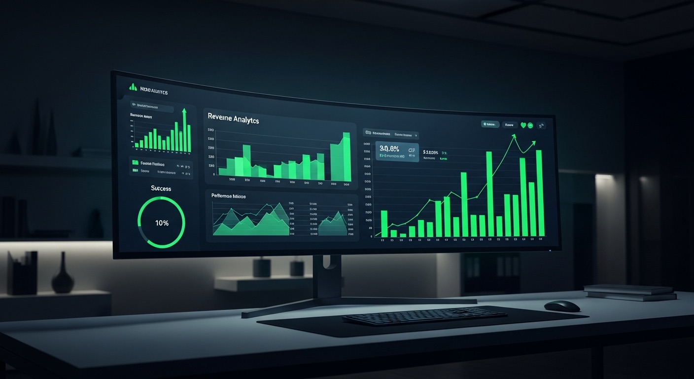 Analytics dashboard showing performance improvements
